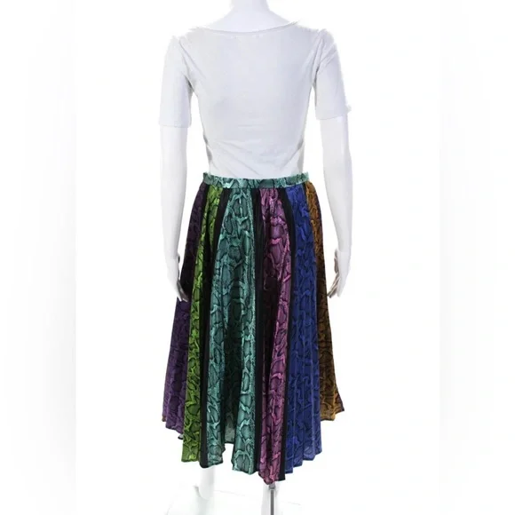 DELFI Collective Womens Multicolored Colorblock Snake Clara RARE Skirt Size XS - Picture 6 of 9